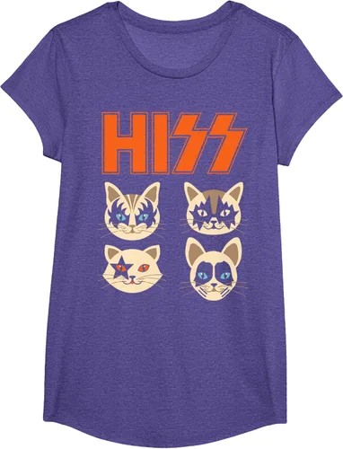 Vista 58 de Camiseta Hiss Funny Cats Kittens Rock Rockin, Negro