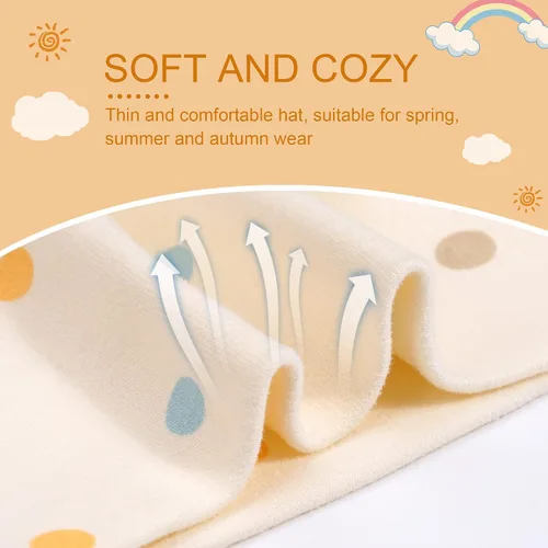 Vista 3 de HiBwoBwo Newborn Hospital Hat Spring Summer Autumn Baby Beanie Baby Boys Girls Hats 0-6 Months