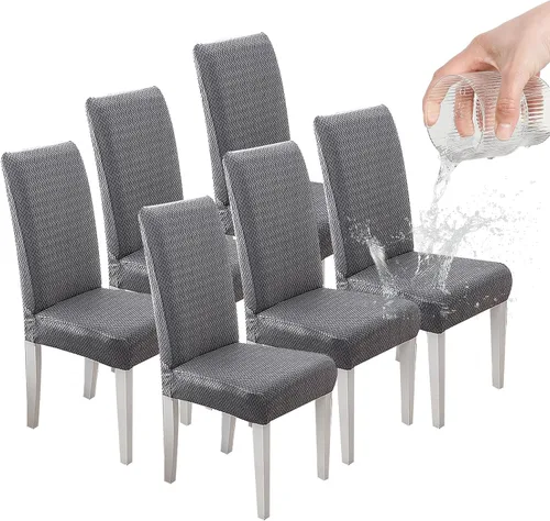 Vista 23 de Parsons - Funda para silla de comedor, funda desmontable para silla de sofá, funda retráctil (2, albaricoque)