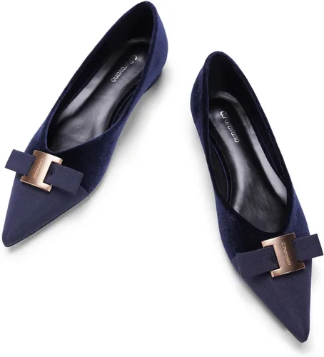 Vista 10 de C.Paravano Zapatos planos para mujer Zapatos de ballet con punta Negro