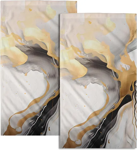Vista 26 de Toalla de mano de baño de ancla, 2 piezas, toallas de mano absorbentes náuticas a rayas blancas, anclajes marinos, toalla facial suave