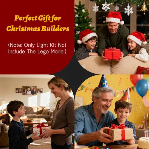 Vista 5 de BRIKSMAX Kit de iluminación LED para árbol de Navidad LEGO-40573, compatible con el modelo de bloques de construcción de Lego, no incluye el juego