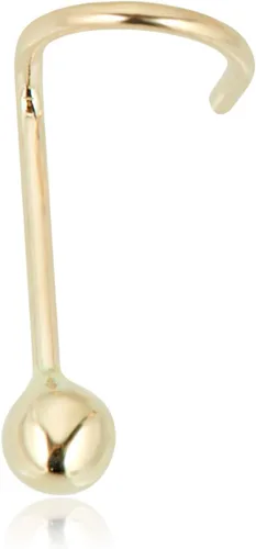 Vista 2 de AVORA 14K YellowWhite Gold 2mm Ball Nose Ring Body Jewelry (22 Gauge)