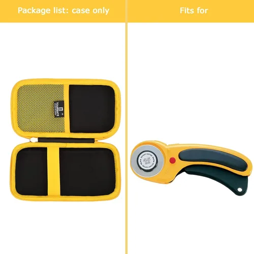 Vista 6 de Tourmate Funda rígida compatible con cortador giratorio ergonómico OLFA de 1.772 in (RTY-2/DX), solo funda