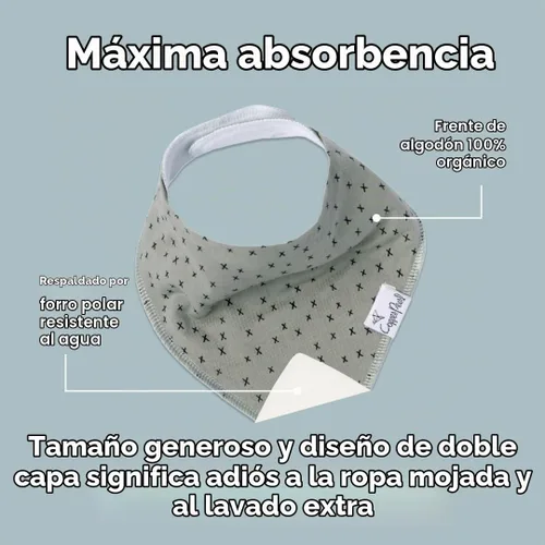 Vista 2 de Copper Pearl Baberos tipo bandana para bebé, paquete de 4 baberos de algodón suave para babear y dentición, absorbentes, ajuste ajustable, muchos