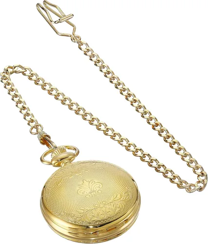 Vista 3 de Charles-Hubert, reloj de bolsillo mecánico chapado en oro Paris