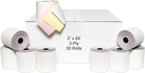 Vista 13 de Papel térmico de 1 3/4 pulgadas (44 mm) x 220 pies (50 rollos)