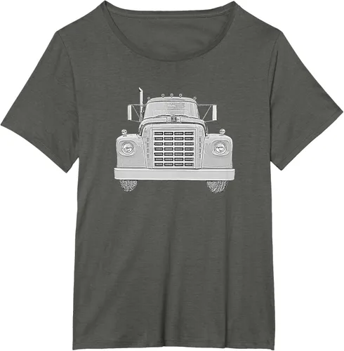 Vista 81 de Camiseta clásica de camión pesado International Harvester IH Loadstar, Negro, S