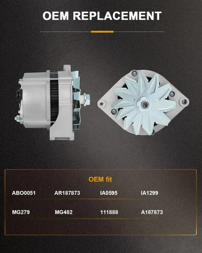 Vista 2 de ROADFAR Nuevo alternador de repuesto para retroexcavadora john Deere 400-24009 310/310G/310SG/315/315D/410 12161