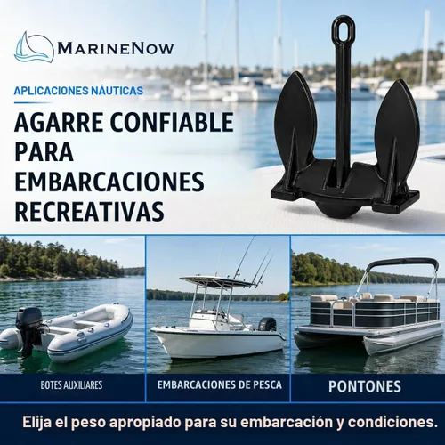 Vista 6 de MarineNow Ancla marina de hierro fundido recubierto de vinilo