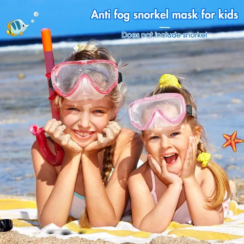 Vista 6 de Gafas de natación para niños de 6 a 14 años, máscara de buceo de vidrio templado, antiempañamiento, visión clara de 180°, color clásico, 6