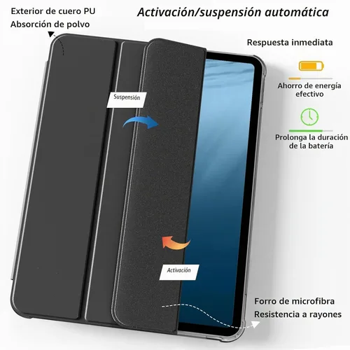 Vista 6 de Kenke - Funda para iPad Pro de 11 pulgadas 4ª/3ª/2ª/1ª generación 2022/2021/2020/2018 con soporte para carga de segundo lápiz con soporte