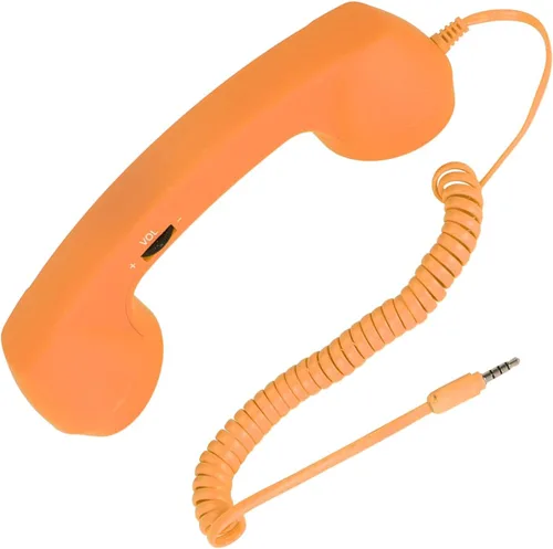 Vista 10 de Teléfono Retro Auricular 0.138 in Receptor de Teléfono Celular Micrófono Micrófono Altavoz Vintage Retro Teléfono Auricular para Smartphone (Verde)