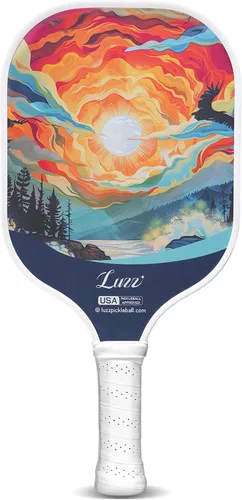 Vista 2 de [Usado] LUZZ Pickleball Paddles, T700 Carbon Fiber Pickleball Paddle Sandblasted Surface with Honeycomb Core Pickle Ball Rackets for Beginners UN