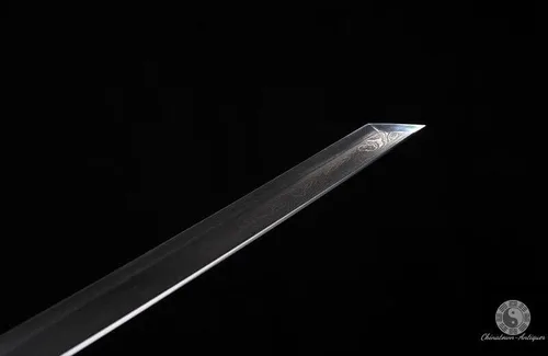 Vista 8 de GLW Espada Batalla Anillo Pommel Dao Han Espada Compuesto Patrón Doblado Hoja de Acero Sharp#0950