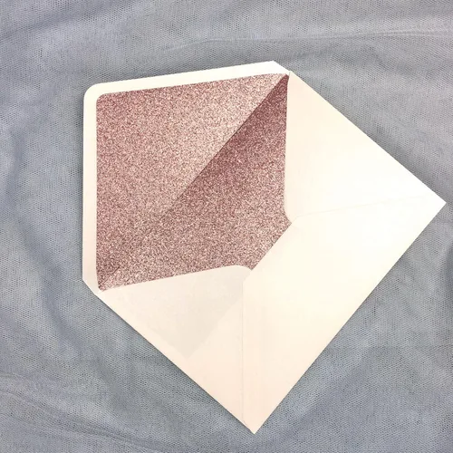 Vista 17 de 25 sobres A7 de color rubor perlado, 5.35 x 7.7 pulgadas, perfectos para bodas de 5 x 7, tarjetas de invitación, invitación de felicitación