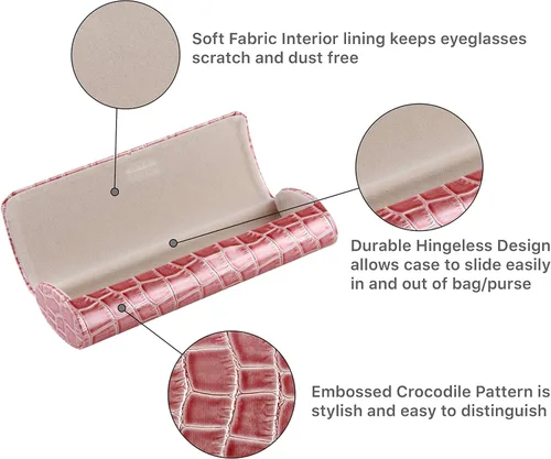 Vista 33 de Ron's Optical Clamshell - Funda rígida para lentes de lectores de marcos pequeños a medianos para mujeres y hombres