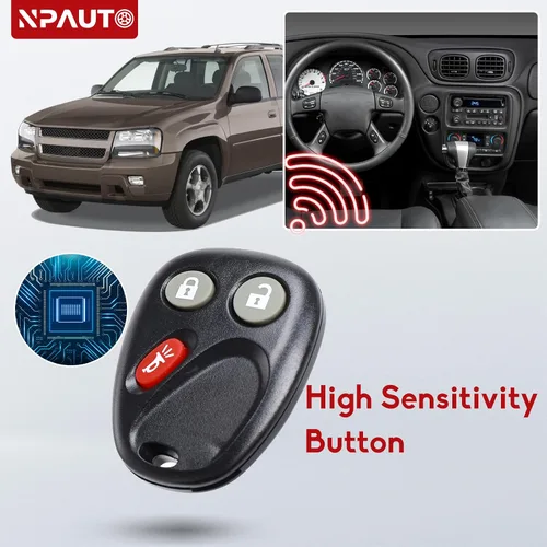 Vista 5 de NPAUTO Llave con mando a distancia Compatible con Chevy Trailblazer GMC Envoy 2002 2003 2004 2005 2006 2007 2008 2009, Buick Rainier 04-07, Isuzu