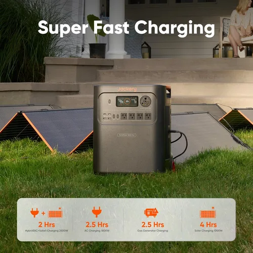 Vista 5 de Jackery - Estación de energía portátil HomePower 3600 Plus, salida de CA de 3600 W, generador solar LFP de 3584 Wh, expandible hasta 43 kWh