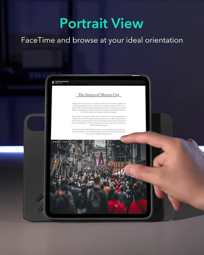 Vista 6 de ESR Funda para iPad A16, Funda para iPad de 11ª/10ª Generación (2025/2022), Cubierta Magnética Extraíble, Soporte Ajustable Vertical/Horizontal