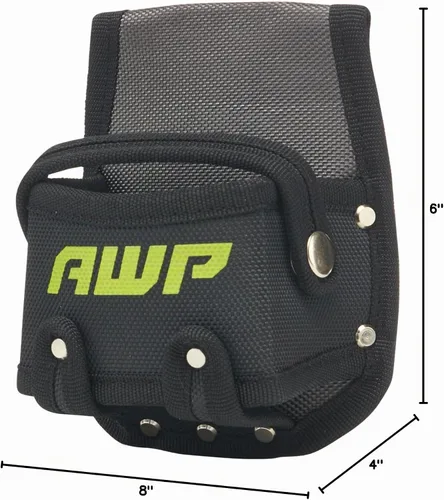 Vista 6 de AWP Tape Measure Pouch with Metal Belt Clip and Tunnel Loop, Tool Belt Accessory