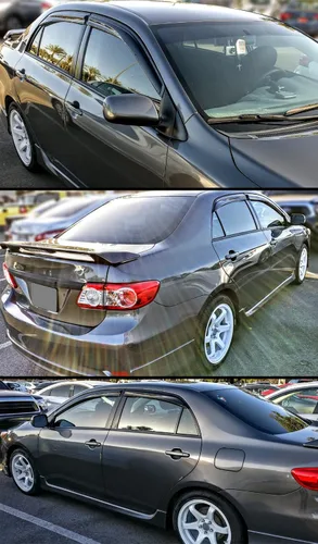 Vista 3 de JDM - Parasol de ventilación para ventana ahumado, estilo 3D, compatible con Toyota Corolla 2009-2013