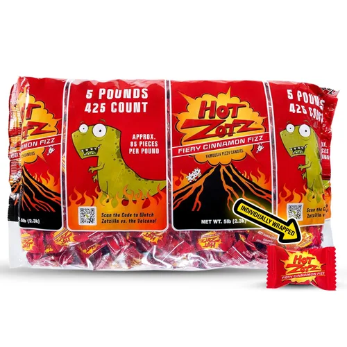 Vista 10 de Zotz Caramelos efervescentes a granel (surtidos, 46 unidades) - Caramelo duro envuelto individualmente - Surtido de 3 sabores de frutas, cereza