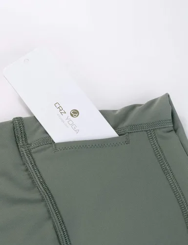 Vista 5 de CRZ YOGA Leggings deportivos para mujer de la colección Naked Feeling, para entrenamiento, entrepierna de 25pulgadas y largo de 78, de cintura alta