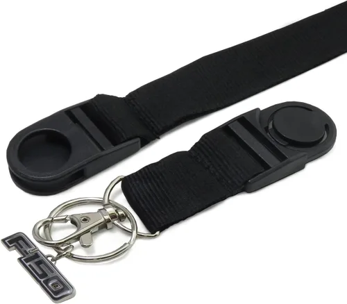 Vista 5 de iPick Image Correa negra para Ford F-150 2008-2014 con llavero de metal troquelado 3D, con licencia