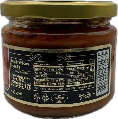 Vista 2 de Riga Gold Espadines Fritos en Salsa de Tomate JAR 9.88 oz (Pack 3)