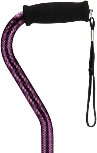 Vista 28 de Bastón de diseñador Nova con mango de compensación, bastón de caminar ajustable y ligero con correa de transporte, negro
