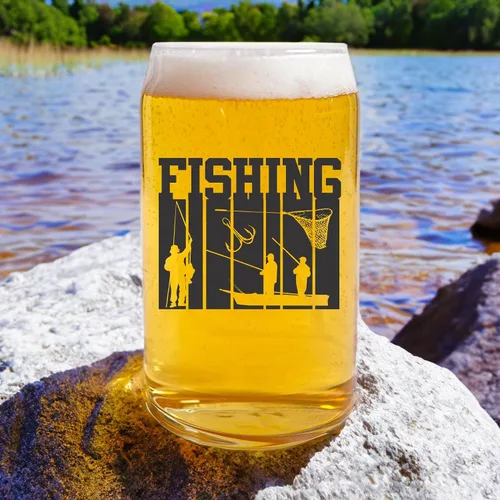 Vista 12 de Lata de cerveza para hombre de 16 onzas para hombres, regalos de pesca para hombres, vaso para el día del padre, regalos para taza de pescador