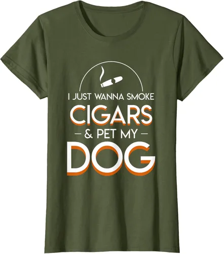 Vista 55 de Solo quiero fumar cigarros y mascotas a los amantes de los perros de mi perro, Negro, S
