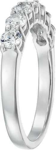 Vista 4 de Tienda Collection Sterling Silver 7-Stone Ring made with Infinite Elements Cubic Zirconia