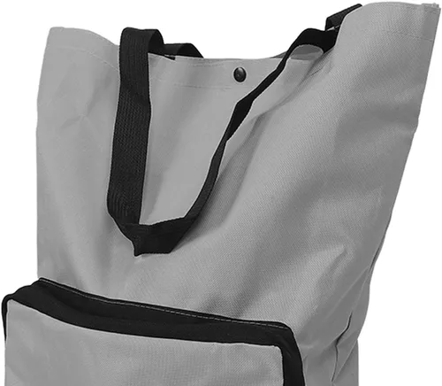 Vista 6 de Carrito de compras plegable con ruedas reutilizable Oxford carrito de comestibles bolsa portátil de gran capacidad plegable para compras, viajes