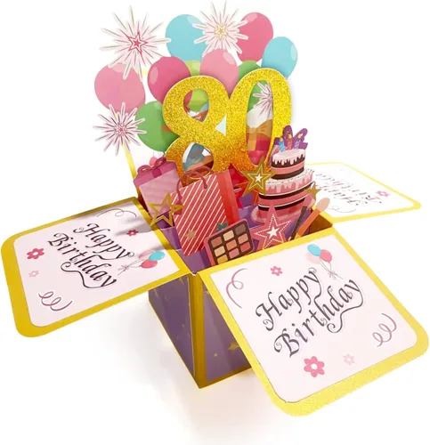 Vista 18 de Asmallgf Tarjeta Emergente Feliz 10 Cumpleaños para Hija Sobrina, Mejor Regalo de Cumpleaños para Niña Niño de 10 Años, Dulces Decoraciones
