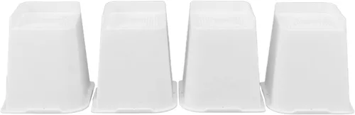 Vista 5 de Elevadores de muebles de 6 pulgadas, extensores de patas de plástico ABS de alta resistencia para sofá cama, sillón, color blanco, paquete de 4