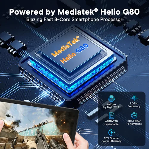 Vista 4 de HAOVM Tablet Android 15 de 8 pulgadas, tableta desbloqueada con SIM 4G, CPU Octa-Core 2.0GHz, 12 GB+64 GB, TF expandible, pantalla IPS, WiFi 5G