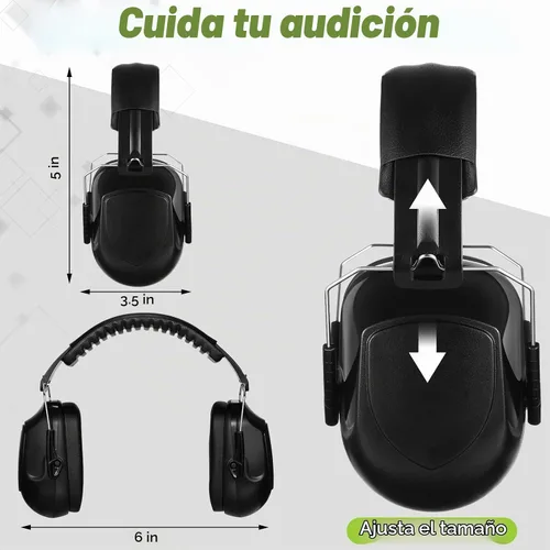 Vista 4 de Yunsailing Paquete de 4 orejeras para reducir el ruido Negro