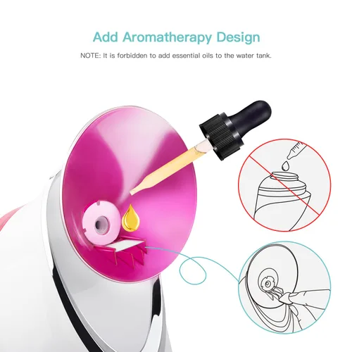 Vista 2 de EZBASICS Vaporizador facial incluido con cepillo de limpieza facial rosa