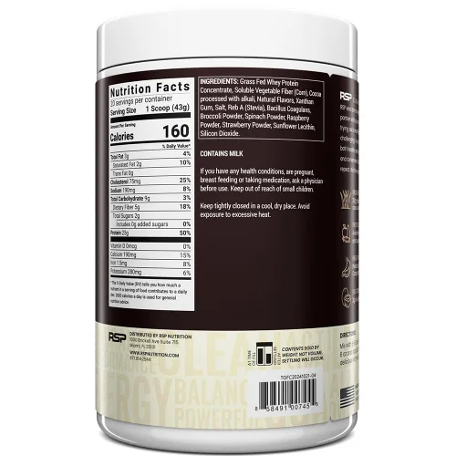 Vista 7 de TrueFit Polvo de Proteína Saludable para el Intestino, Batido de Reemplazo de Comida de Suero de Leche de Ganado Alimentado con Pasto