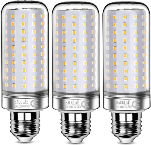 Vista 9 de Bombillas LED de 26 W, equivalente a bombillas incandescentes de 200 W, 3000 lm, 3000 K blanco cálido, tornillo Edison pequeño E12, paquete de 3