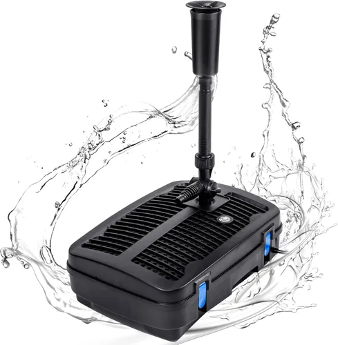 Vista 9 de Anbull Bomba de fuente de filtro de estanque, bomba de agua sumergible de 660 GPH 110 V/50 W para estanques al aire libre, sistema de filtro