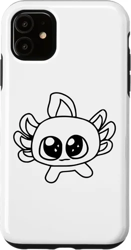 Vista 5 de Funda para disfraz de cumpleaños para iPhone 14 con diseño de ajolote kawaii para niñas y niños