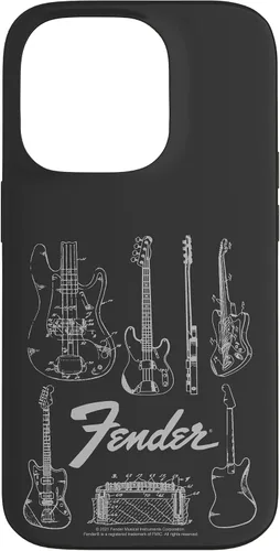 Vista 17 de Fender Carcasa de Guitars Line Art para iPhone 17
