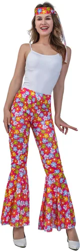 Vista 6 de Women 1970s Hippie Costume Cosplay 60s Disco Pants