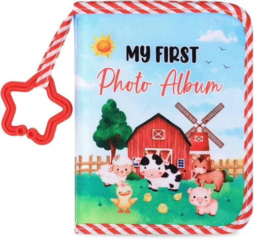 Vista 15 de Baby's My First Family Álbum Familiar Mi Primer Álbum de Fotos Suave Libro de Tela con Fotos Adventure Land My First Book of Photos Álbum