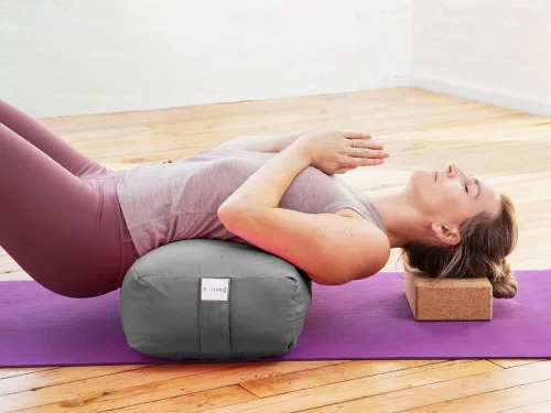 Vista 87 de Sol Living Almohada de yoga rectangular para meditación, accesorios de meditación de algodón, almohada de meditación restaurativa de yoga, almohada