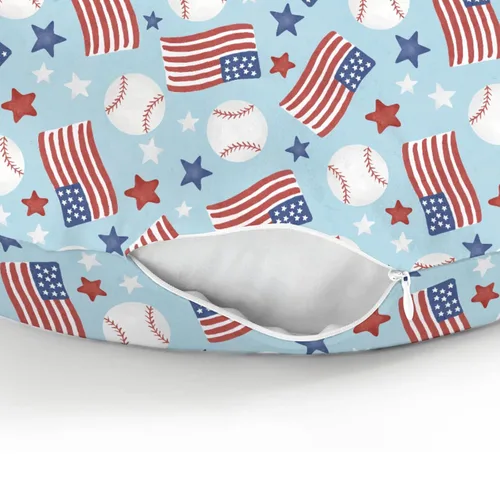 Vista 8 de Fundas de almohada de lactancia para niños y niñas, diseño de bandera estadounidense, béisbol, 4 de julio, estrellas, funda de almohada