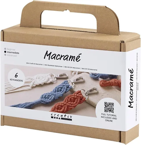 Vista 2 de Creativ Mini kit de manualidades de macramé, 1 unidad, color verde azulado